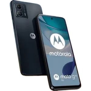 Pantallas para Motorola E22i color negro muestra parte frontal y trasera