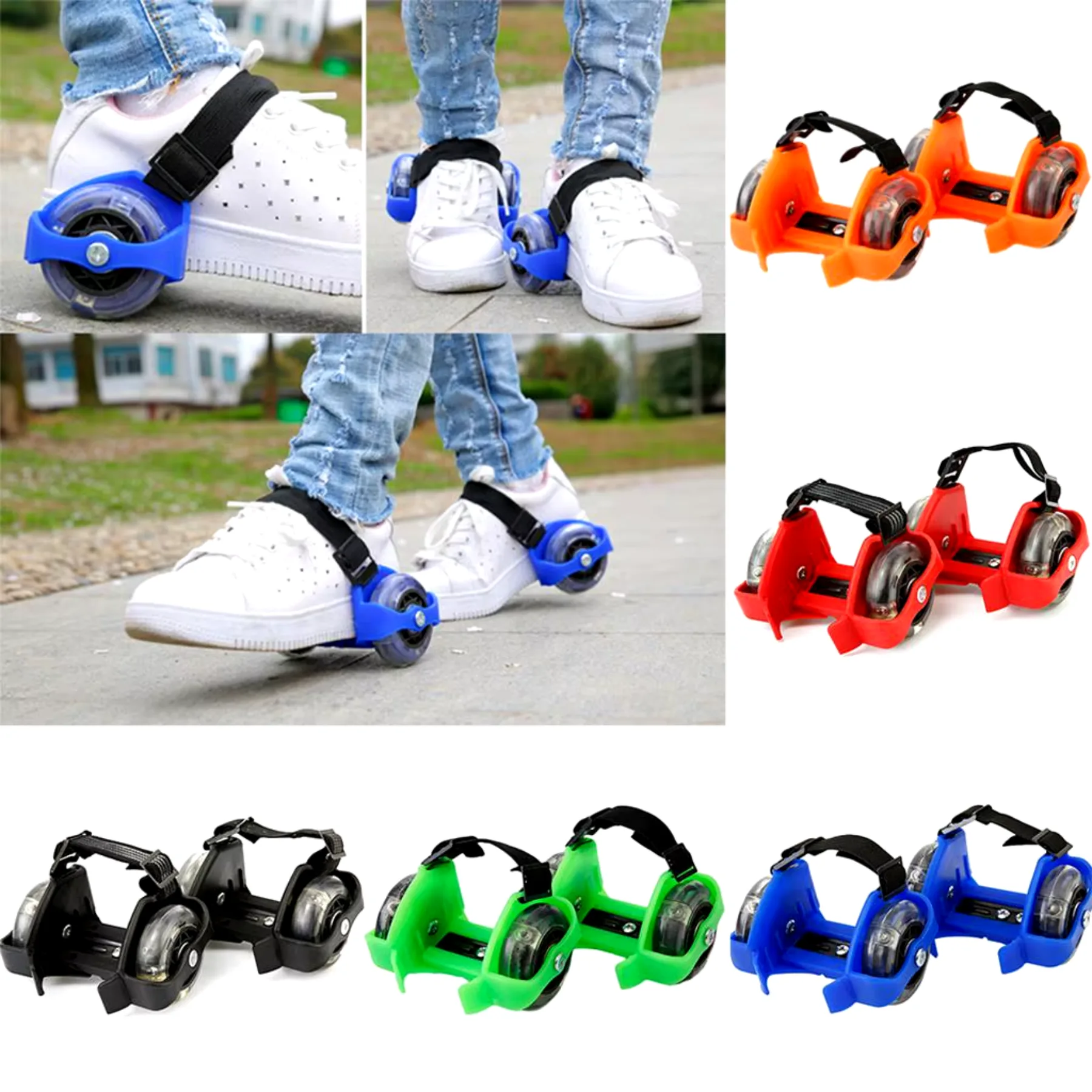 Patines Ajustables con Luces LED para Zapatilla