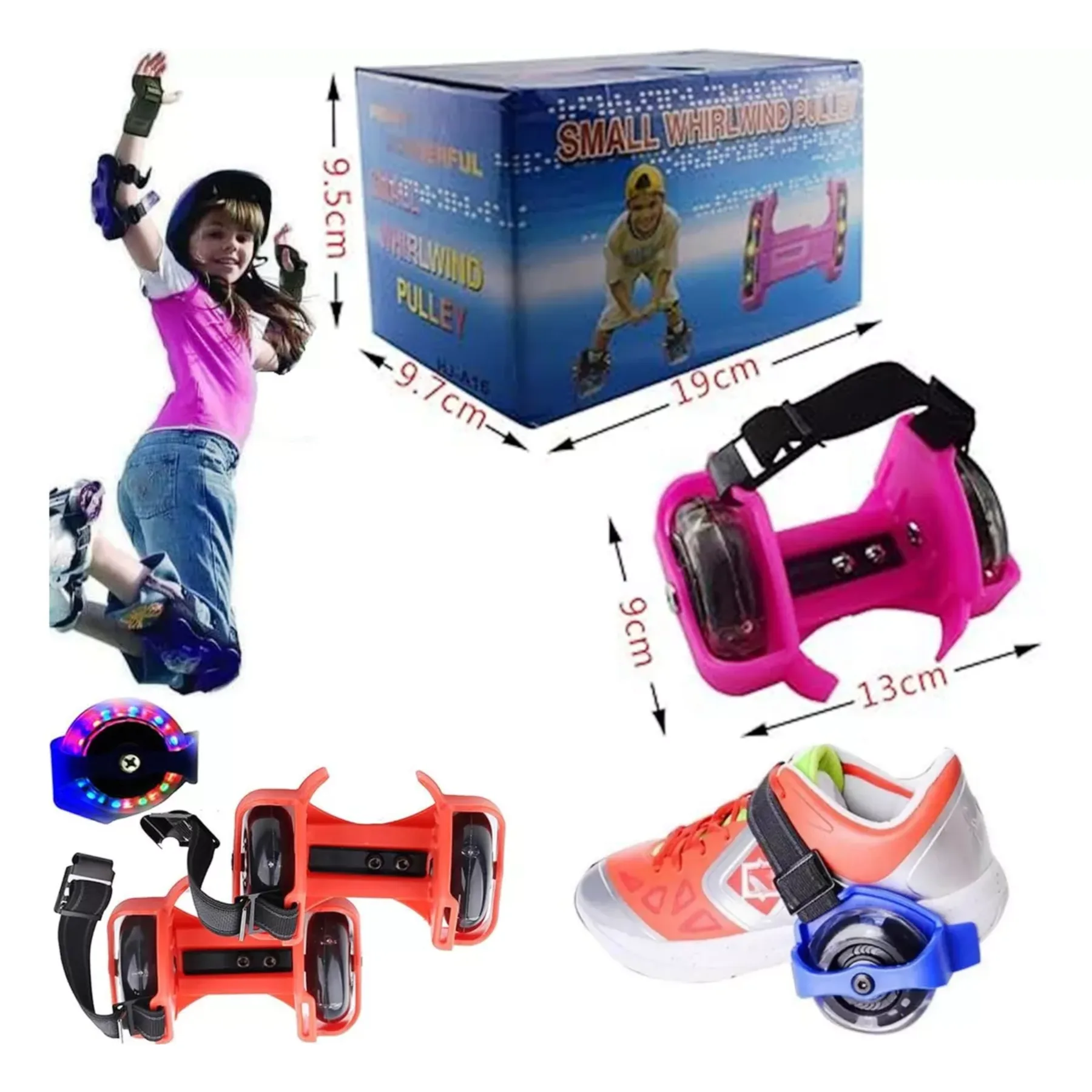 Patines Ajustables con Luces LED para Zapatilla