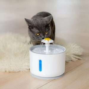 Fuente de Agua para Gatos Inoxidable 2.4L