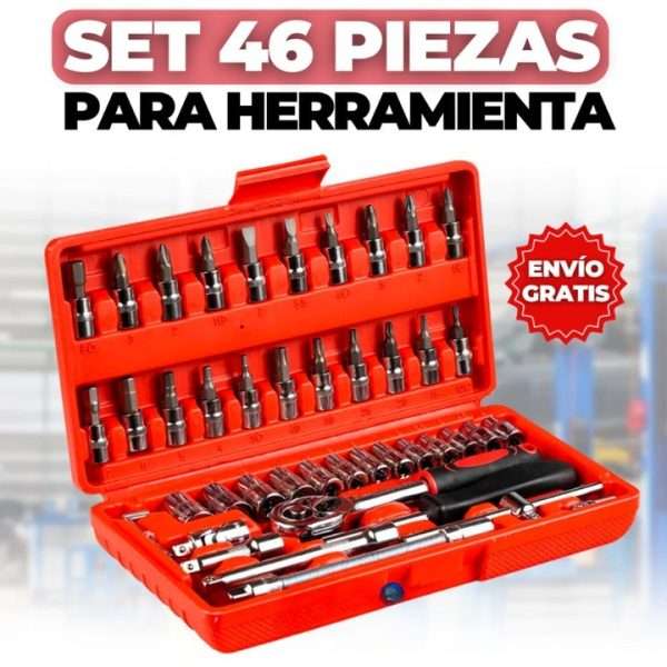 Juego de llaves combinadas de 46 piezas