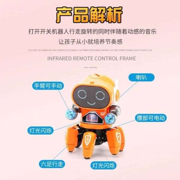 Robot Mascota Musical Bailarín con Luces LED