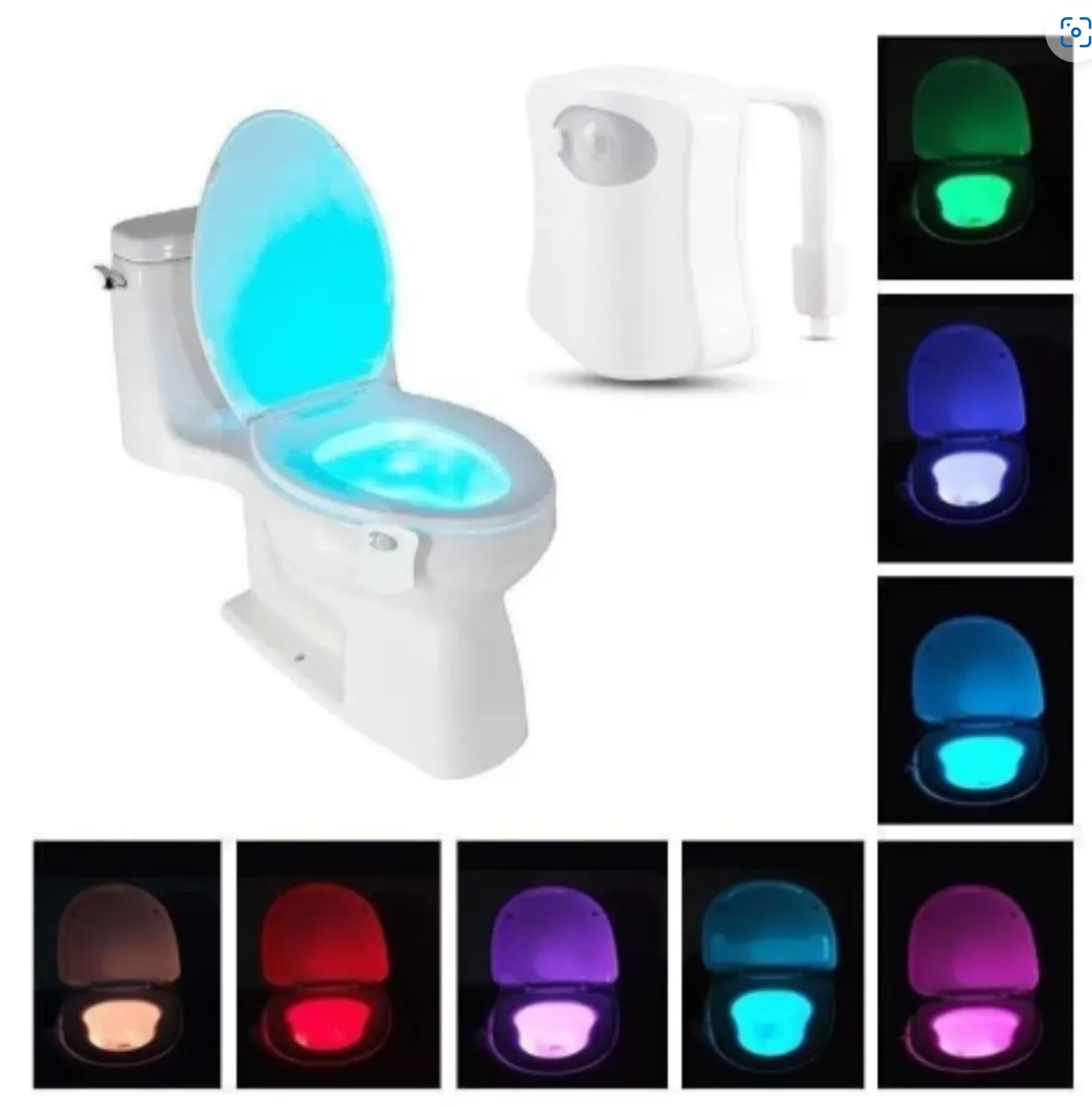 LUZ LED WC Sensor Movimiento 12 Unidades – Seguridad y Color