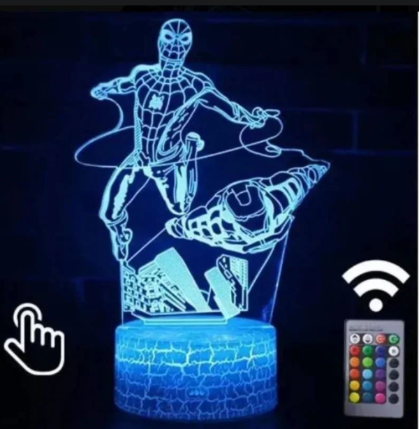Lámpara 3D Iron Man / Hombre Araña