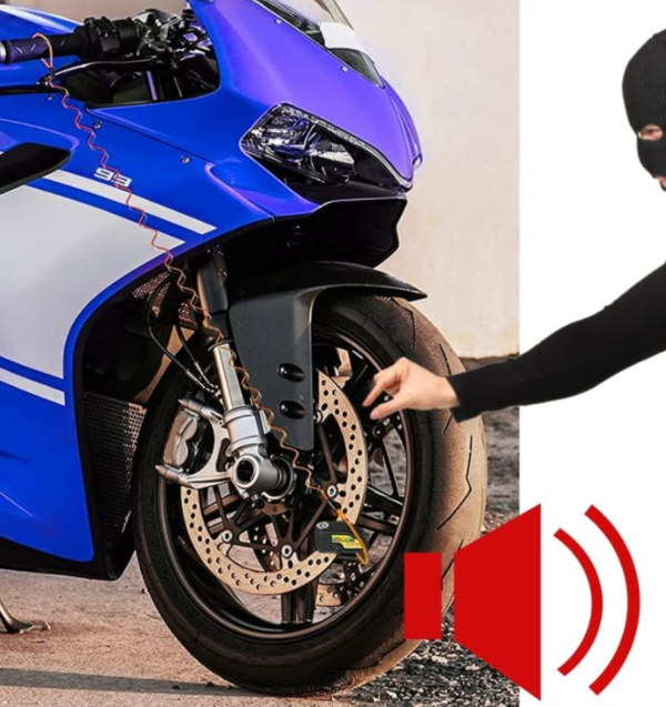 Candado de disco con alarma 110 dB para moto y bicicleta
