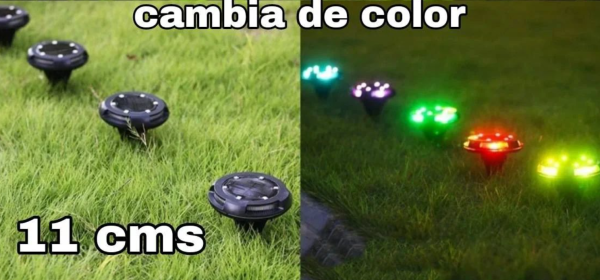 Foco Solar Piso Multicolor