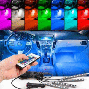 Luces LED interiores auto con control remoto