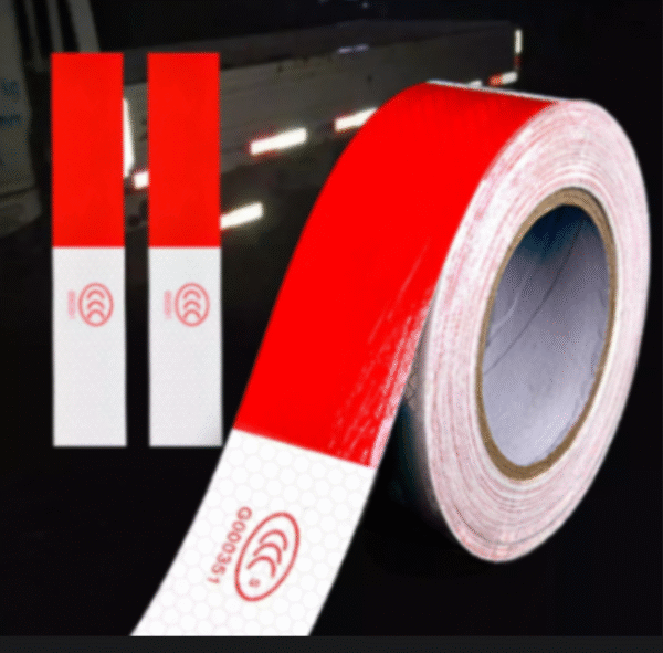 Rollo Cinta Reflectante Blanco Rojo