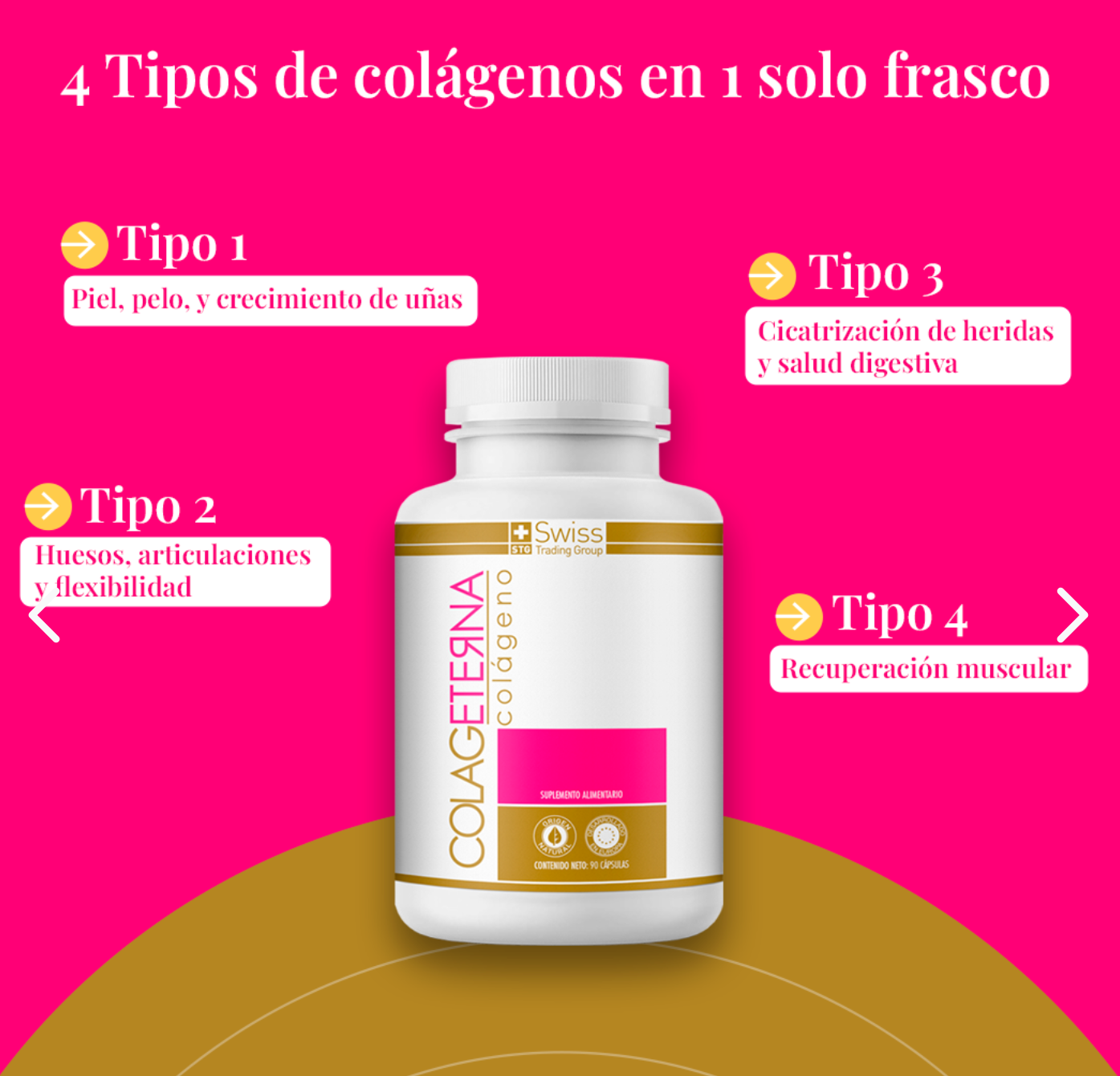 ¡Colágeno Hidrolizado en Cápsulas para Piel y Articulaciones | Pocas unidades disponibles! 5 frascos de colágeno hidrolizado en cápsulas