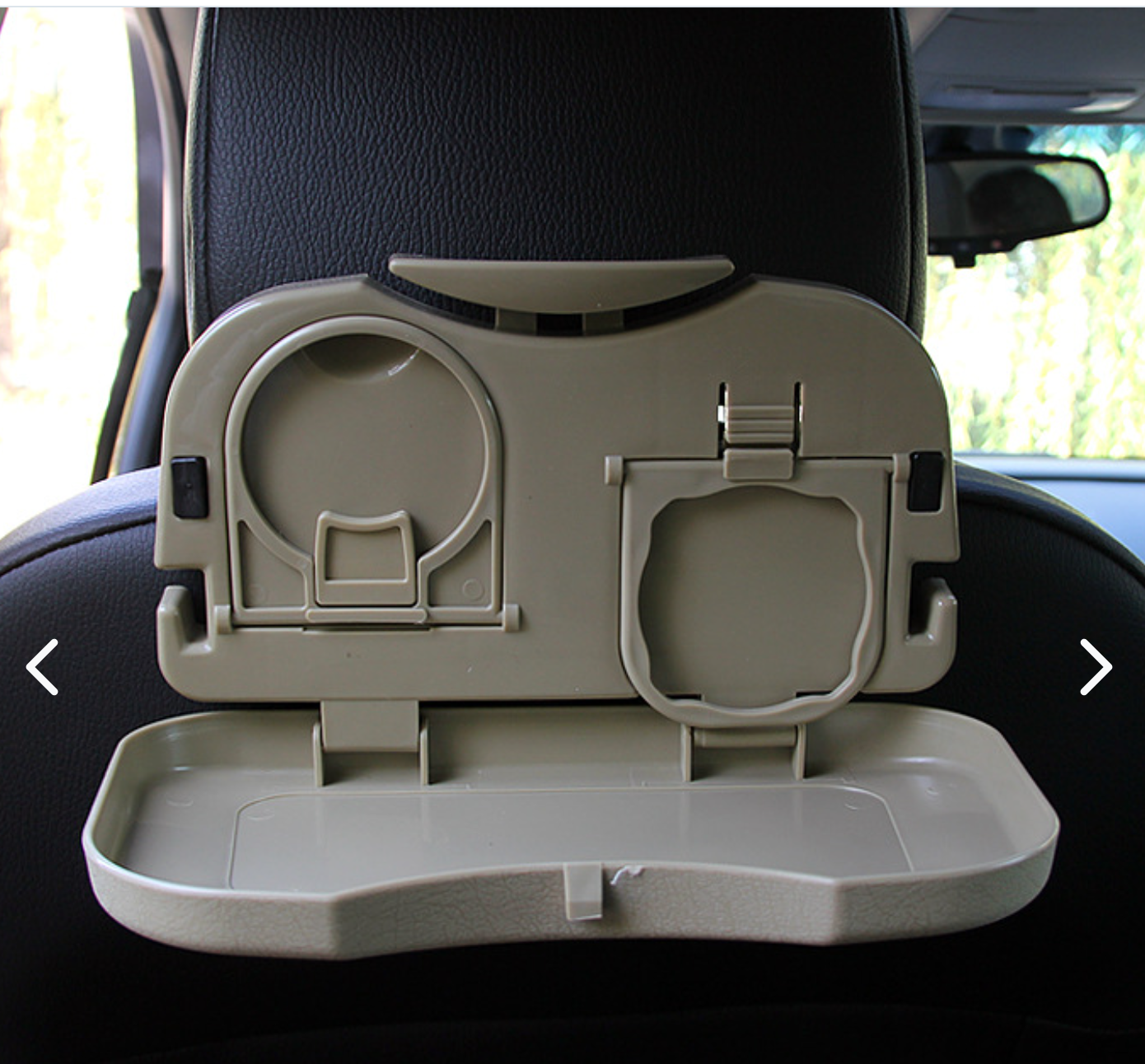 Increíble Bandeja plegable para auto para Viajes y Comidas 2 Auto Mesa Pro-bandeja con soporte doble para bebidas